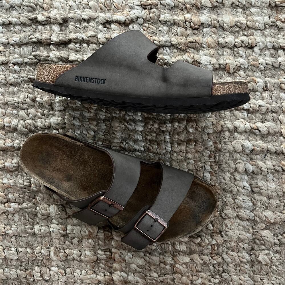 Birkenstock Arizona Mocha Brown Birko-Flor Sandals EU 41 Regular Men 8-8.5